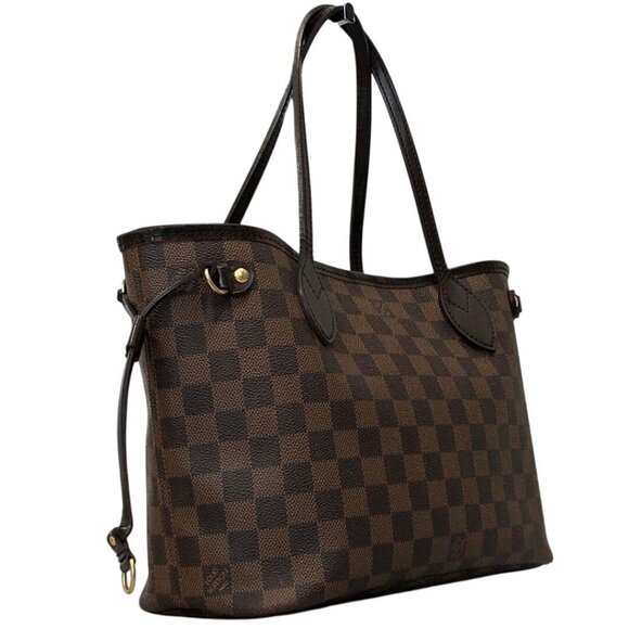 Authentic Louis Vuitton Neverfull PM Purse Damier Ebene Tote Shoulder Bag Red - Picture 7 of 14